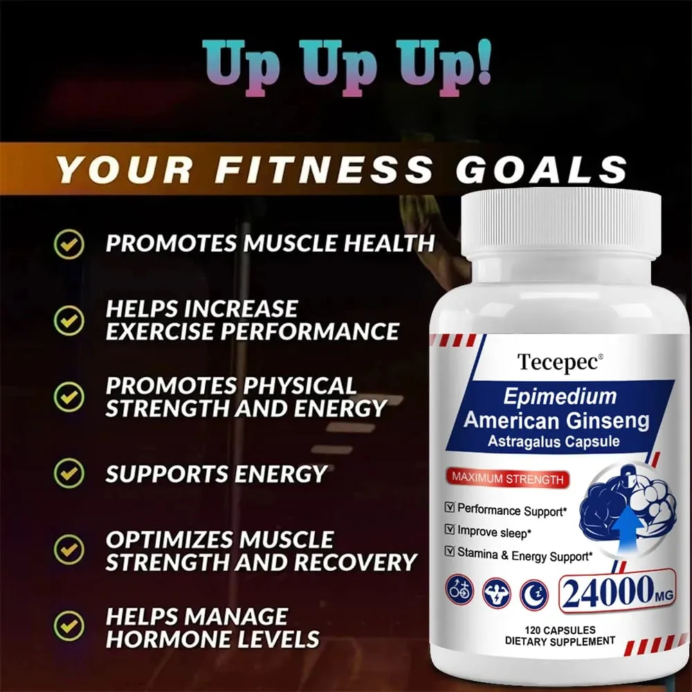Ginseng & Astragalus Capsules Supports Strength Endurance & Energy Promotes Sleep Natural Immune Support 30/60/120 Capsules — image 3