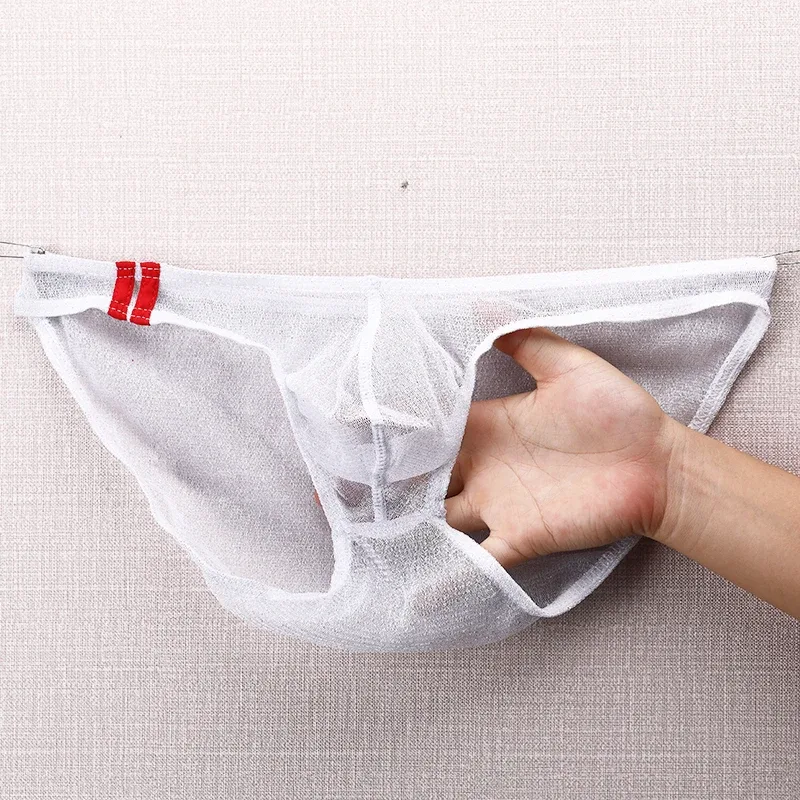 Panlalaking Underwear Brief na Ultra Manipis Low Rise Mesh Breathable Panty