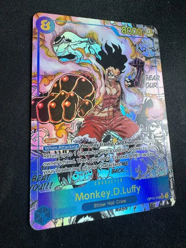 ONE PIECE Roronoa Zoro Monkey D. Luffy DIY Homemade Collection Card English Japanese Version Toys Christmas Birthday Gift