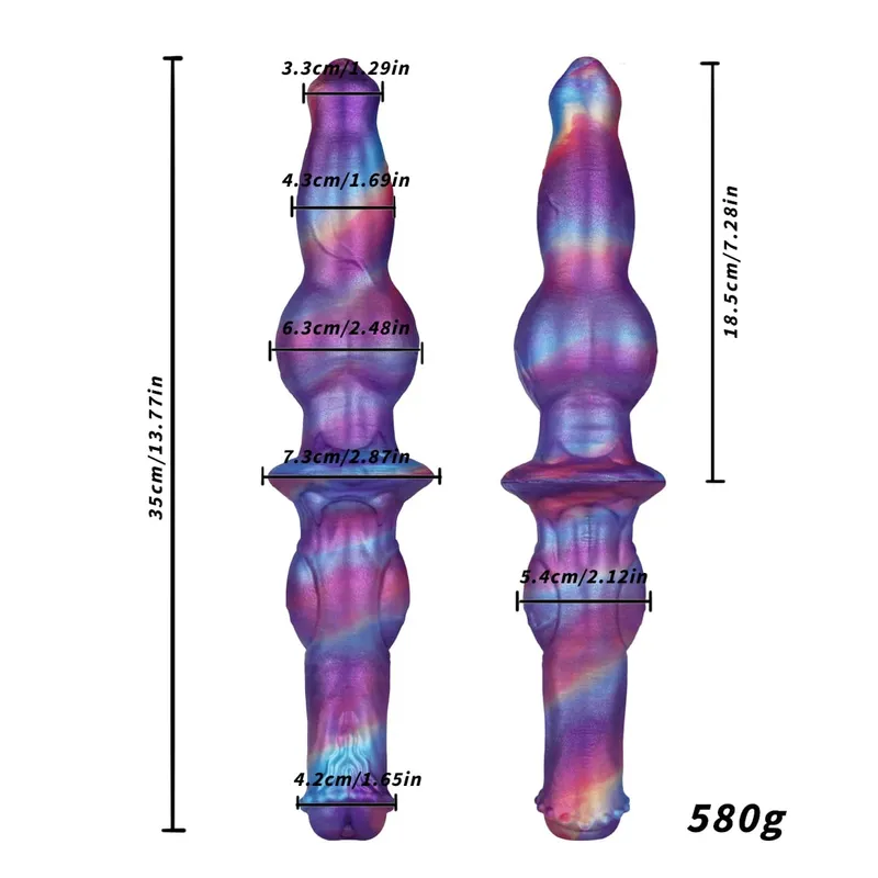 Silicone Double Head Butt Plug Dildo Realistic Anal Bead Special-Shaped Monster Flexible Penis Sex Toy For Women Men Masturbator