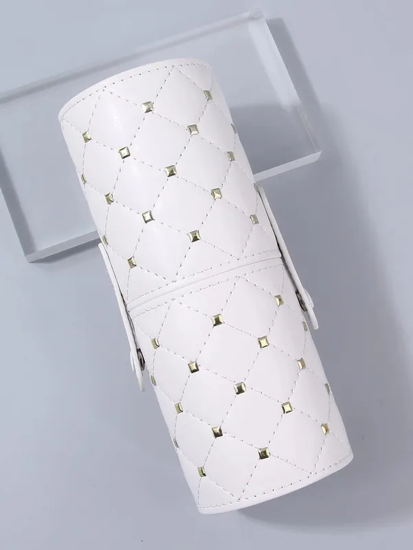 Rivet Cosmetic Storage Bags Waterproof Makeup Brushes Case Women Bag Portable Travel Brush Holder Pen Case Box