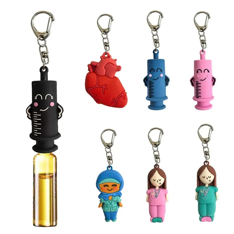 TT1pc For Home Nurses And Doctors Rubber Cutter Aid Medication Vial Breaker Tool Syringe-Shaped Ampoule Bottle Opener Keychain