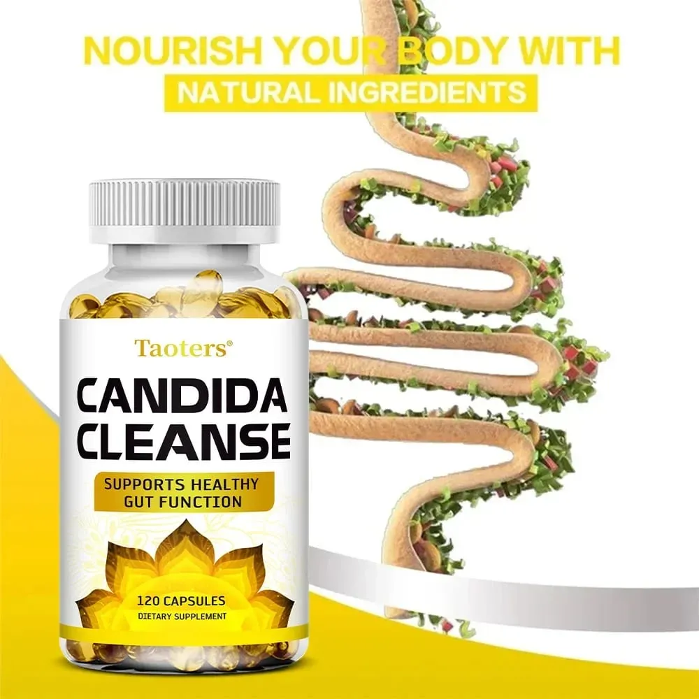 Candida Cleanse – Leber reinigend, entgiftend, unterstützt die Darmgesundheit, reinigt den Dickdarm und steigert die Energie, 120 Kapseln