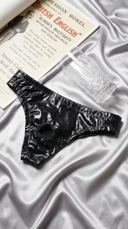 1ks pánské PU kožené trojúhelníkové kalhoty, rozkrokové duté sexy trojúhelníkové spodní prádlo, boxerské fitness, novinka pro dospělé, sladký dárek
