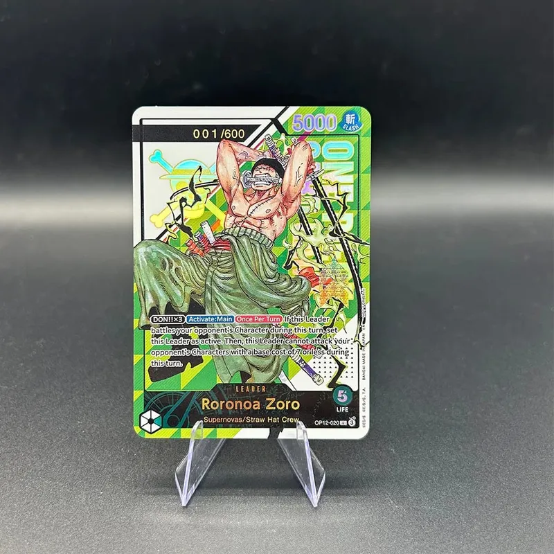 Anime OPCG Collection Card Leader Roronoa Zoro Parallel OP12-020 L Legacy of The Master Card English Full Art Textured Gift Toy — image 11