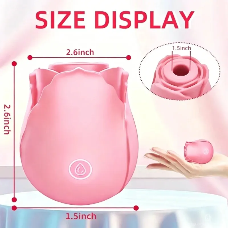 Powerful Clitoral Sucking Dildo Vibrator Female Rose Clitoris Nipple Stimulator G Spot Vagina Massager Adult Sex Toys for Women