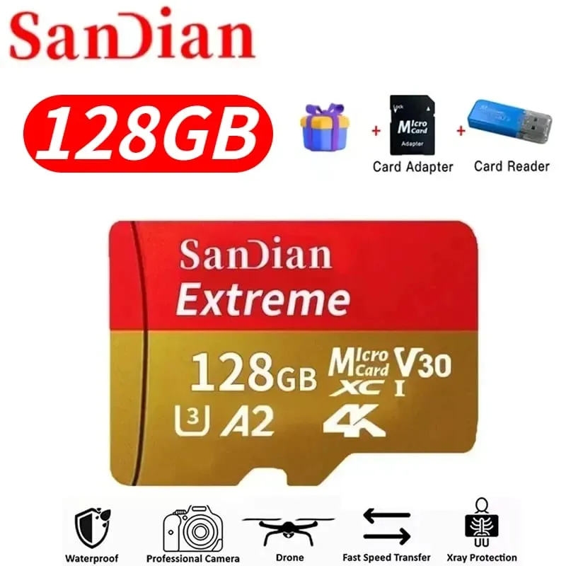 High-Speed Storge SD Card 128GB Original Micro TF Card 512GB Class 10 High Speed Transfer for Camera/PC/Phone