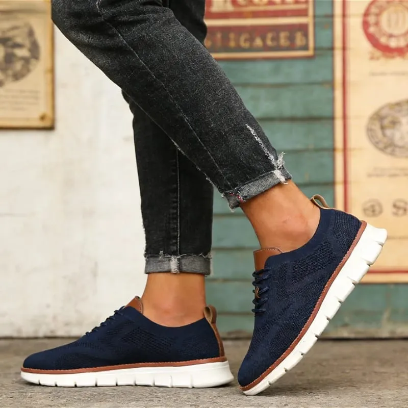 Outdoor Men Causal Sneakers Lightweight Breathable Mesh Soft Sold Walking Shoes Comfortable Shock-absorbing Trendy Shoes for Men
