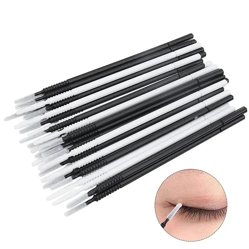 100 Pcs Disposable Spiral Mascara Applicator Lashes Brushes Eyelash Extension Makeup ToolsBrush Handle Microbrush