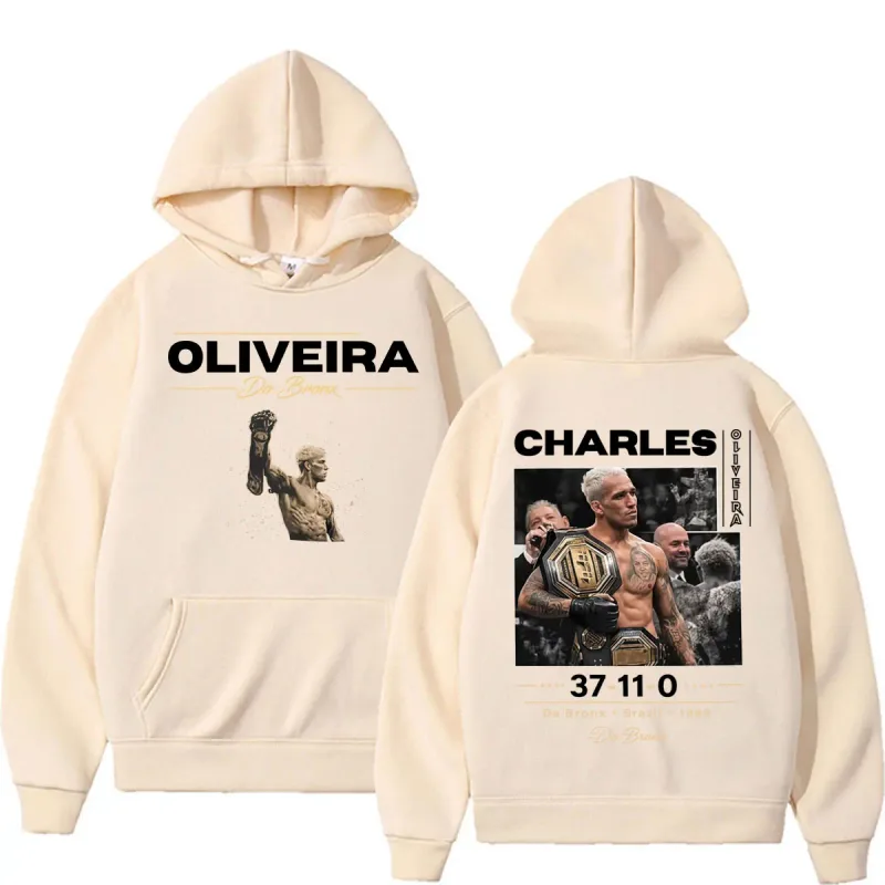 Do Bronx Brazil Charles Oliveira Graphic Sweatshirts Men Women Fashion Harajuku High Street Hoodies Cozy Fleece Oversized Hoodie