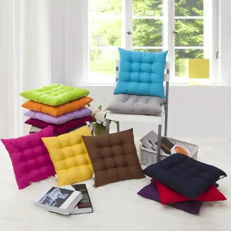 Měkký tlustý polstrovaný čtvercový sedák s roztomilými kreslenými potisky Pevné kravaty pro domácí kancelář Vnitřní použití venku Polyester Odolný — image 8