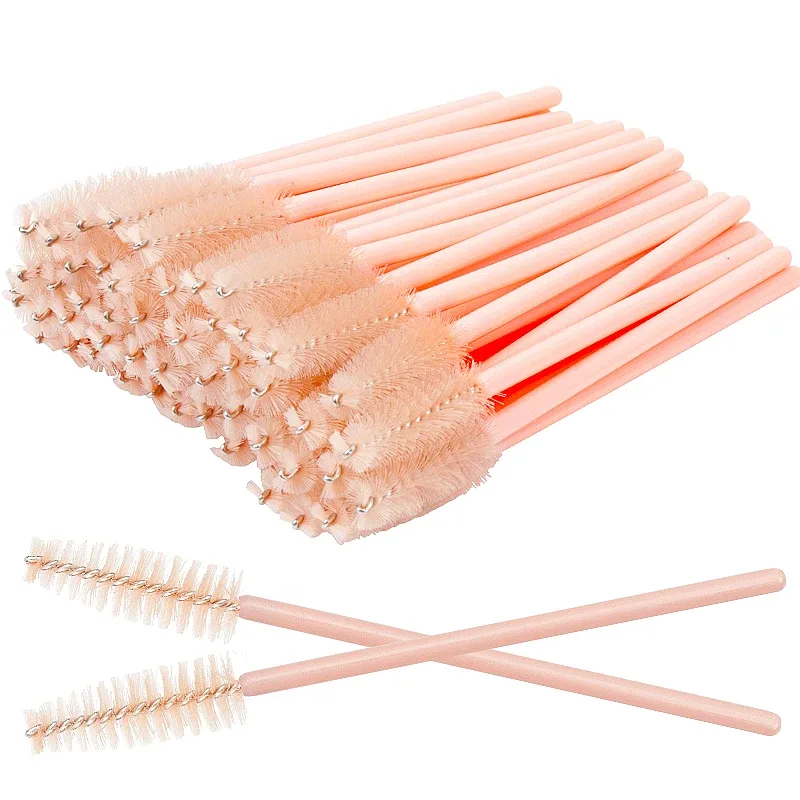 50 stk. Engangs øjenvippebørster Nylon brynbørste Crystal Mascara Wands Applikator øjenvipper Kosmetisk kam kvinder Makeup værktøj