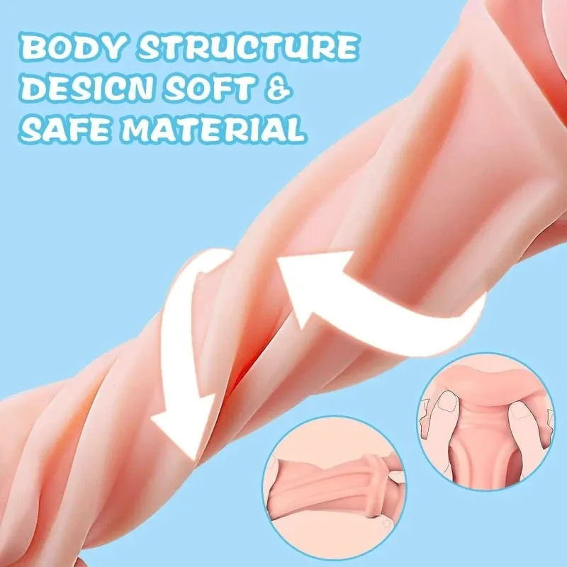 Male Masturbator Sucking Rotation Endurance Exercise Flesh Like LIght Vibratin 2-in-1 Masturbaror Parar Hombre Sex Toys for Men
