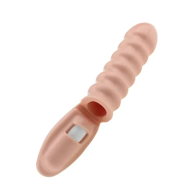 Couples Clitoral Vagina Finger G Spot Vibrator Stimulator Massager Finger Sleeve Adult Games Erotic Sex Toys For Women Men — image 3