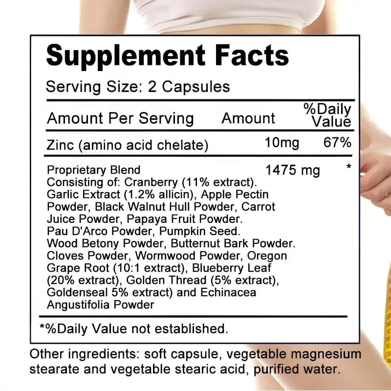 Super Parasite Removal Detoxification Complex 1475 Mg Quickly Eliminates Parasites Intestinal Health Relieves Indigestion
