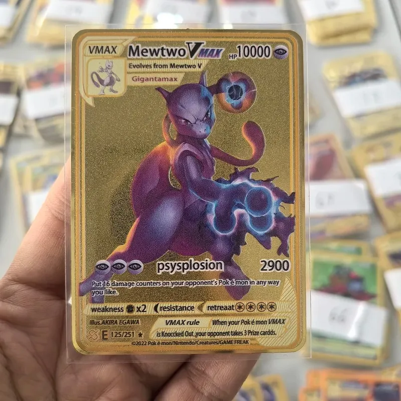 10000HP Charizard Vmax Pokemon Cards Metal English Card Arceus GX Vstar V Golden Limited Kids Gift Game Battle Collection Cards