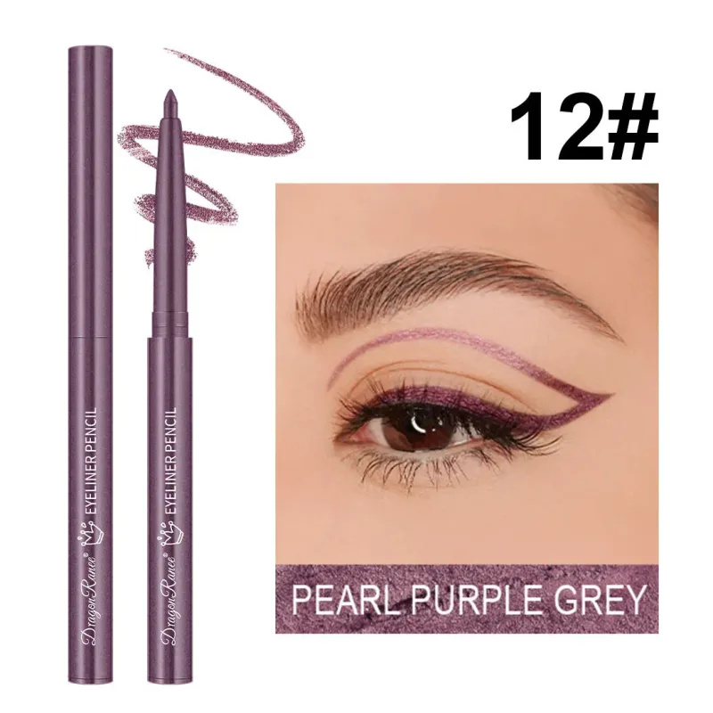 Waterproof Black Brown Eyeliner Gel Pencil Matte Smooth Quick Dry Easy Wear Pearlescent Eyeshadow Eye Liner Pen Makeup for Eyes