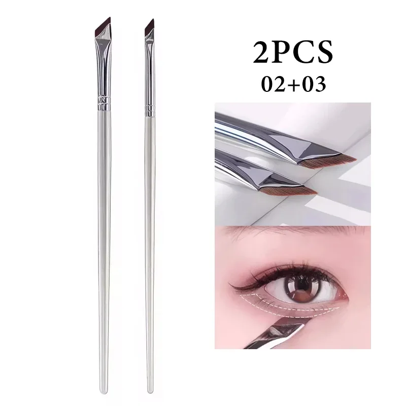 Sickle Eyeliner Brush Diagonal Eyebrow Brushes Blade Brush Undereyelid To Sleeping Silkworm Detail Brush Ultra-thin Makeup Tools