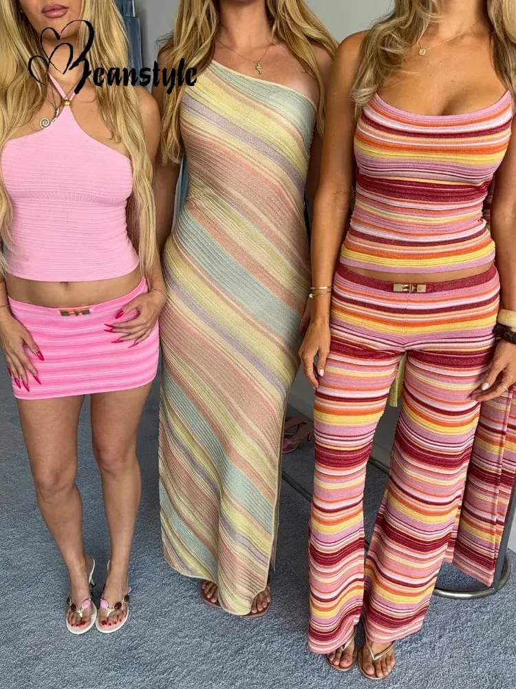 Elegant Printed Women's Dress Sleeveless Off Shoulder Skinny Lady Long Dresses 2026 Summer Chic Female Vacation Comfortable Robe