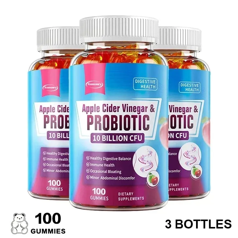 Probiotic Gummies - Contains Apple Cider Vinegar Which Aids Digestion Boosts Immunity and Relieves Constipation and Bloating
