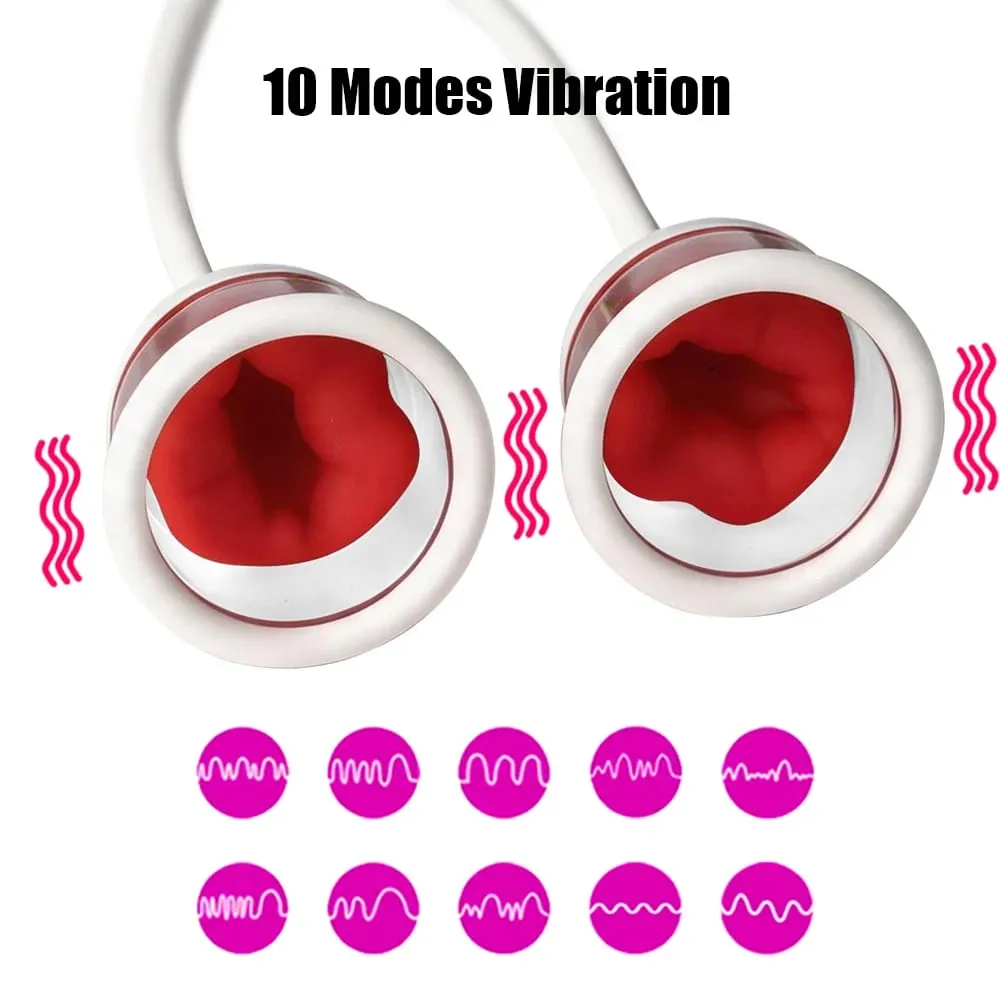 Dual Cups Suction Vibrators For Women Nipple Sucker Clitoris Sucks Vaginal Pump Artifical Blowjob Sex Toys Female Adults Erotic — image 3