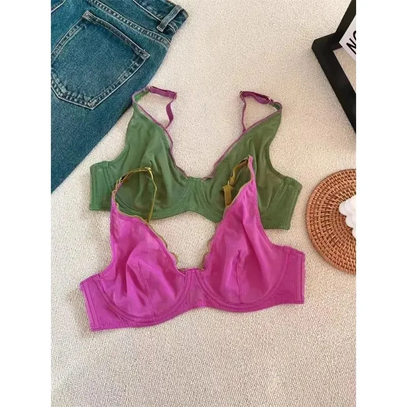New Arrival Ladies Full Cup Bra Set Ultra Thin Minimizer Sexy Support Anti-Sagging Side Slim ABCD Everyday Comfort Lingerie Set — image 4