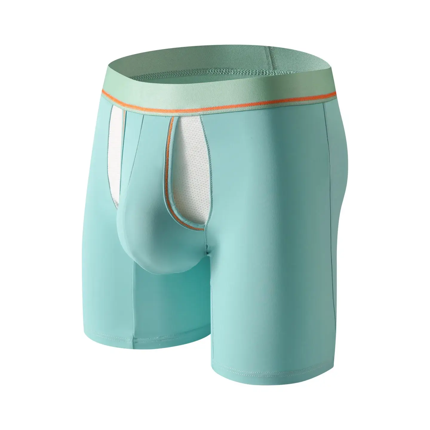 Men's Underwear Boxer Shorts Slim Ice Silk Extended Leg Boxers Man Breathable Bullet Separation Pouch Panties Male Underpants