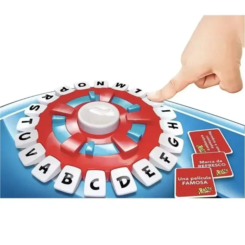 New Model Basta Spanish Word Game Interactive Letter Pressing Board Game for Family Fun and Learning Activities