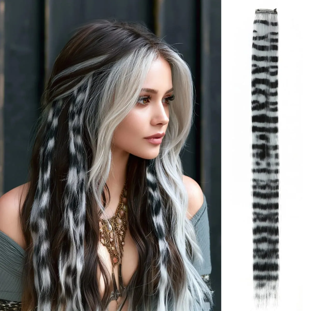 Synthetic Clip in Feather Hair Extensions 18inch 22inch Colorful Clip in Hair Halloween Christmas Party Use for Women Girls
