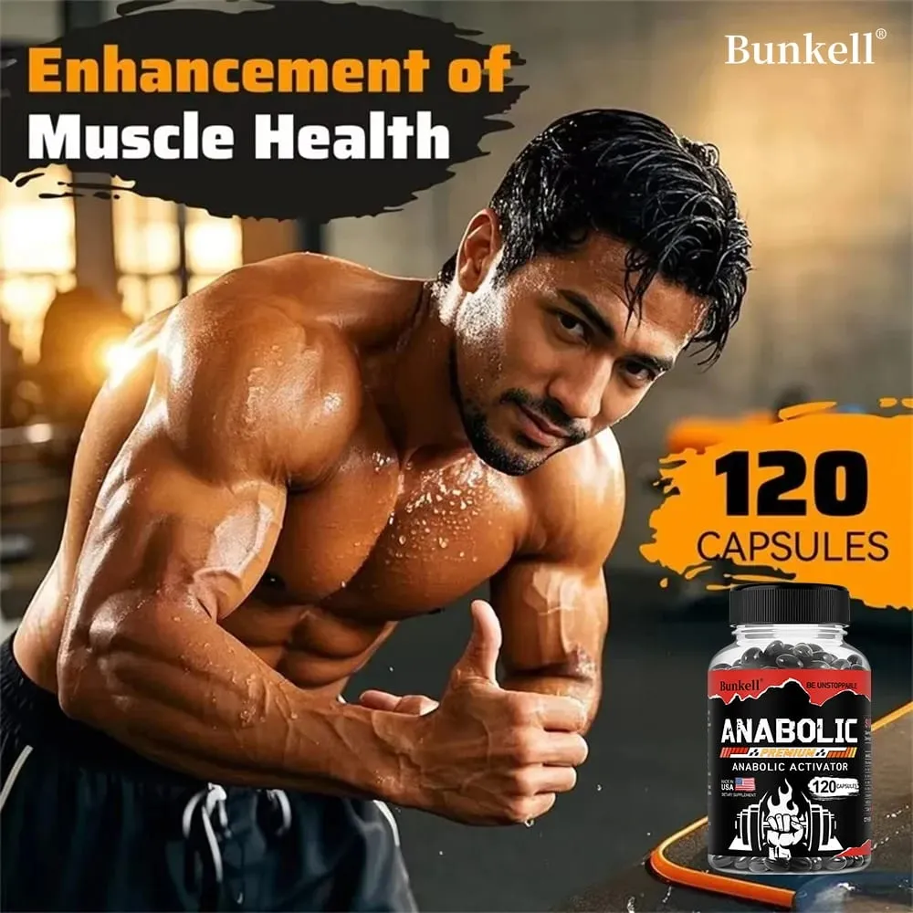 Muscle Builder Capsules - Helps Increase Strength Endurance Protein Synthesis Promotes Faster Muscle Growth Abs Energy