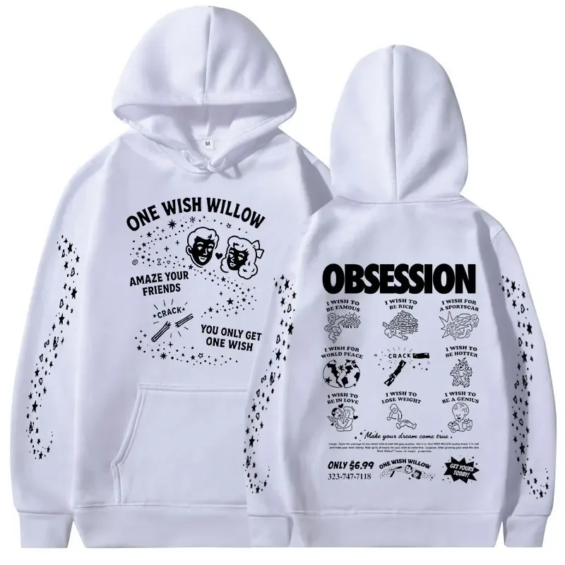 Horror Movie Obsession One Wish Willow Hoodies Men's Women Clothing Fashion Gothic Oversized Long Sleeves Hooded Sweatshirts