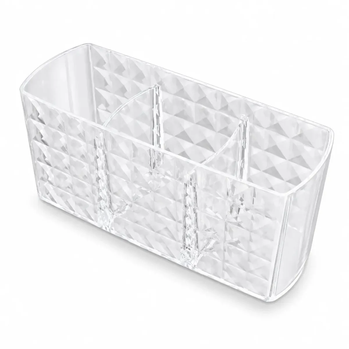 Layered Cosmetic Display Box Desktop Organizer with Compartments for Jewelry Makeup Brushes and Cosmetics