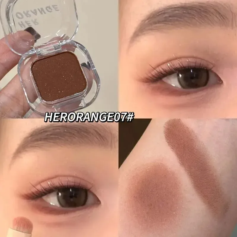 Red Brown Monochrome Eyeshadow Eyeliner Powder Palette Silky Matte Coral Red Lying Silkworm Eyeliner Waterproof Aegyo-sal Makeup