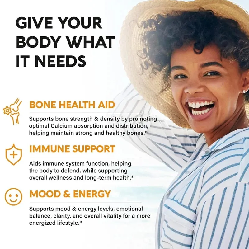 High Absorption Vitamin D3+K2 Supplement with Magnesium & Zinc Supports Bone Teeth Muscle & Immune Health for Daily Life — image 3