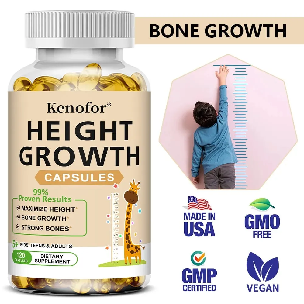 Height Growth Supplements - Supports Bone and Joint Health Natural Height Growth Promotes Absorption and Boosts Immunity — image 1