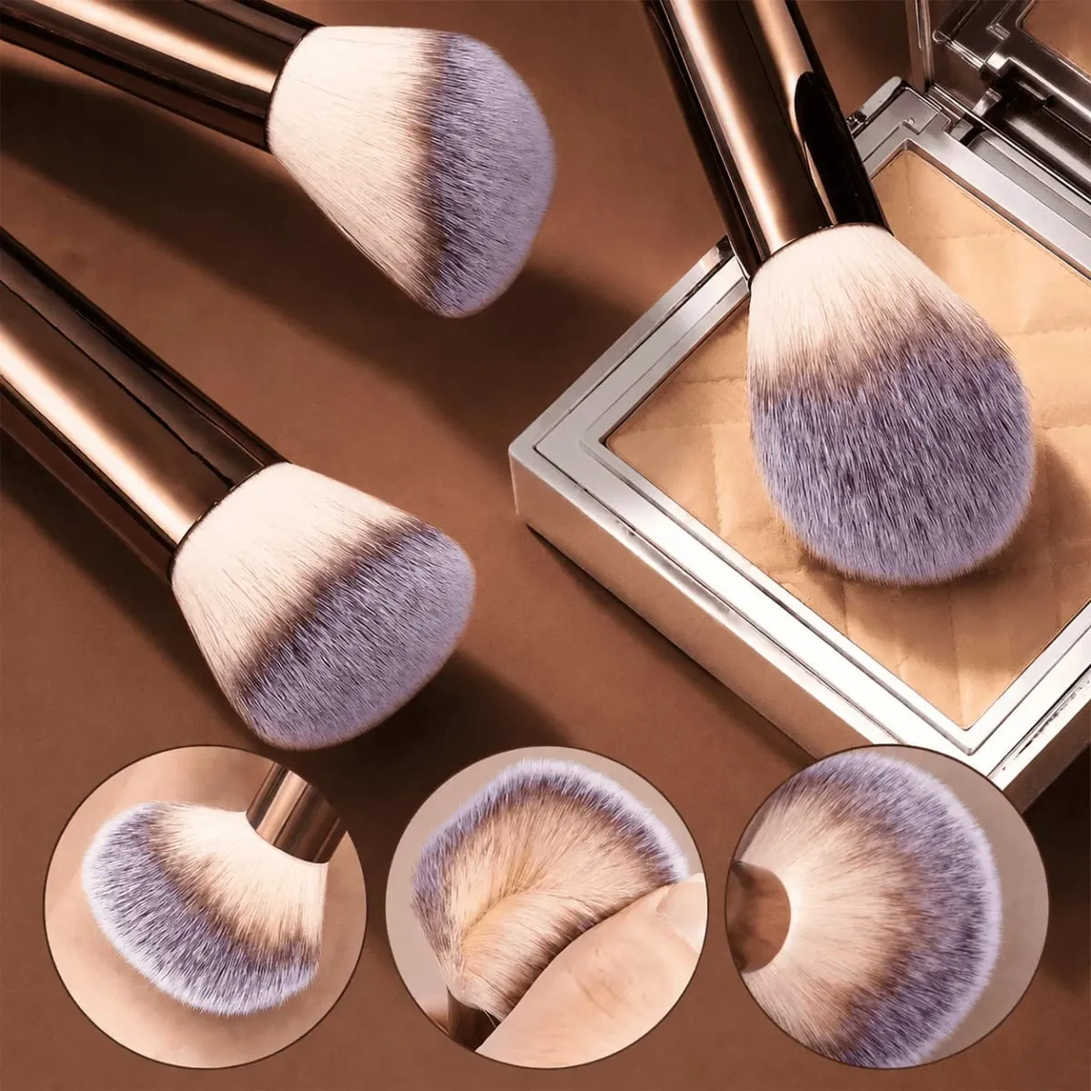 16Pcs Soft Bristle Kabuki Blending Makeup Brush Set Foundation Eyeshadow Blush Cosmetic Tool Professional Makeup Brush