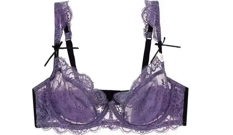 Lace Minimizer Bra Ultra Thin Sponge Free Wirefree Seamless Full Coverage Bust Push Up Comfort Lingerie Set BANERDANNI