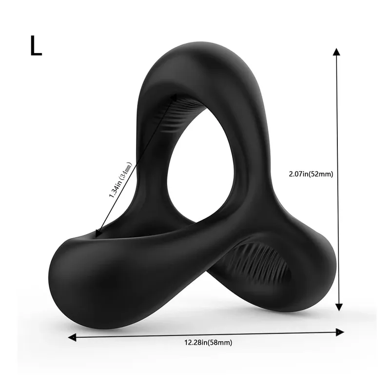 Super Soft Silicone Penis Ring Delay Ejaculation Ball Scrotum Stretcher Triple Cock Ring Cockring BDSM Sex Toys for Men — image 10