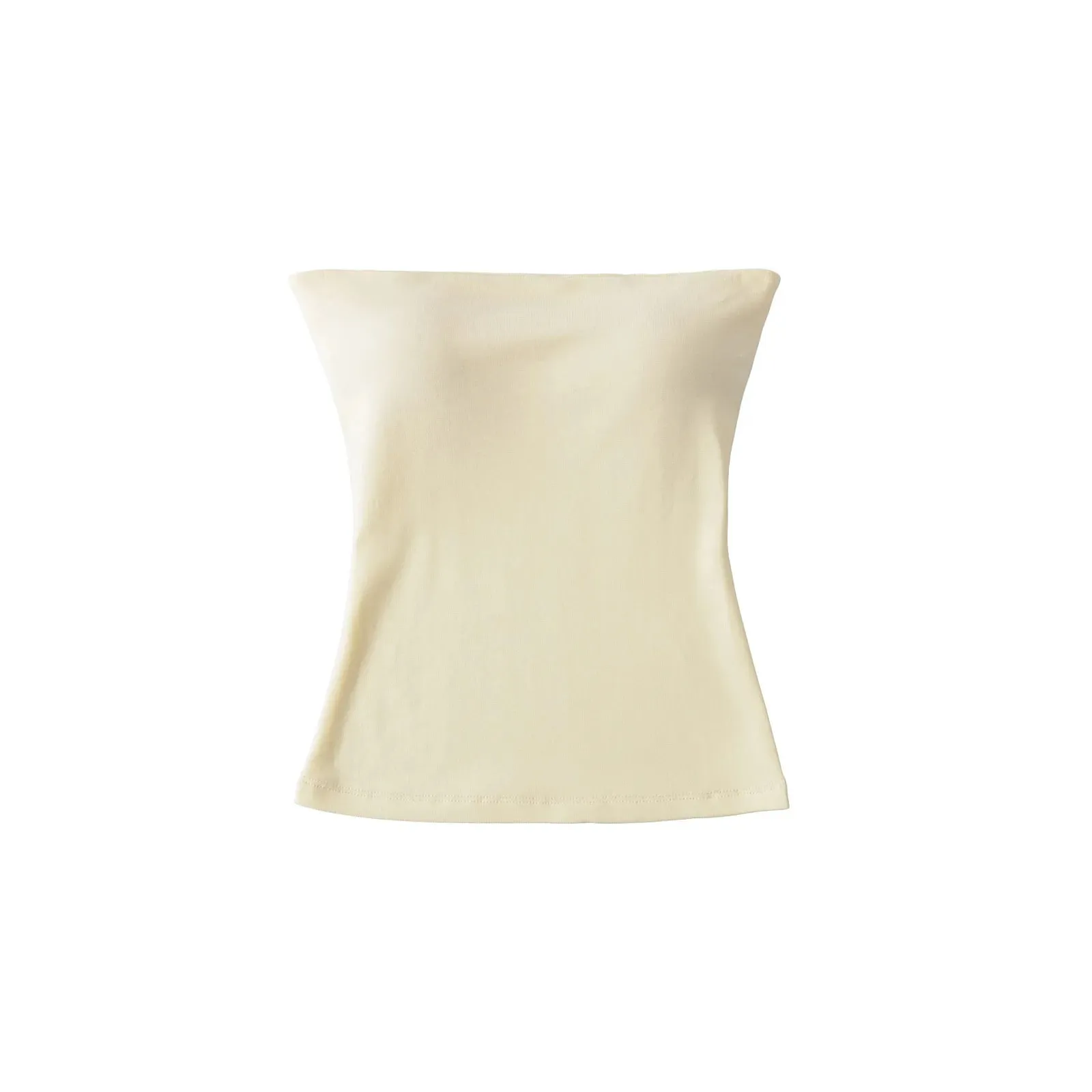 Women Solid Strapless Tube Top Sleeveless Bandeau Crop Top Stretch Basic Wrap Bustier Summer Casual Y2K Tank Tops