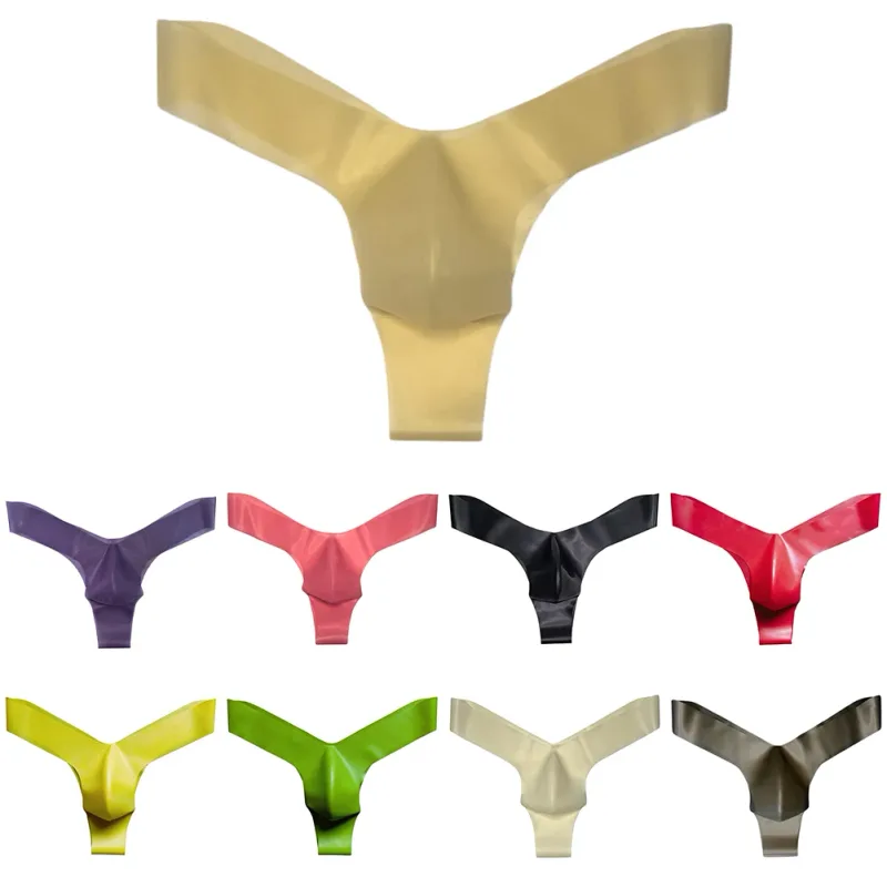Transparent Latex Thongs For Men Briefs For Men Erotic Underpants Latex Underwear G-Strings Underwear Sexy Lingerie