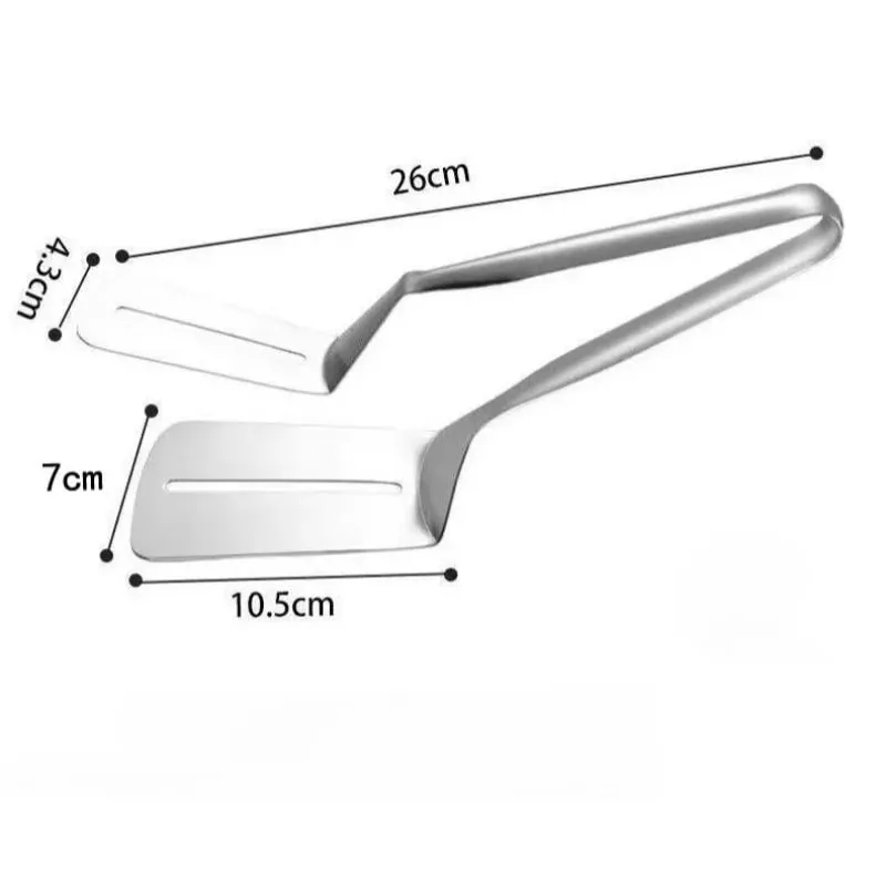 1Pc Stainless Steel Steak Clips Multifunctional Spatula Double-Sided Cooking Tongs For Fish Meat Pizza Kitchen Baking Tools