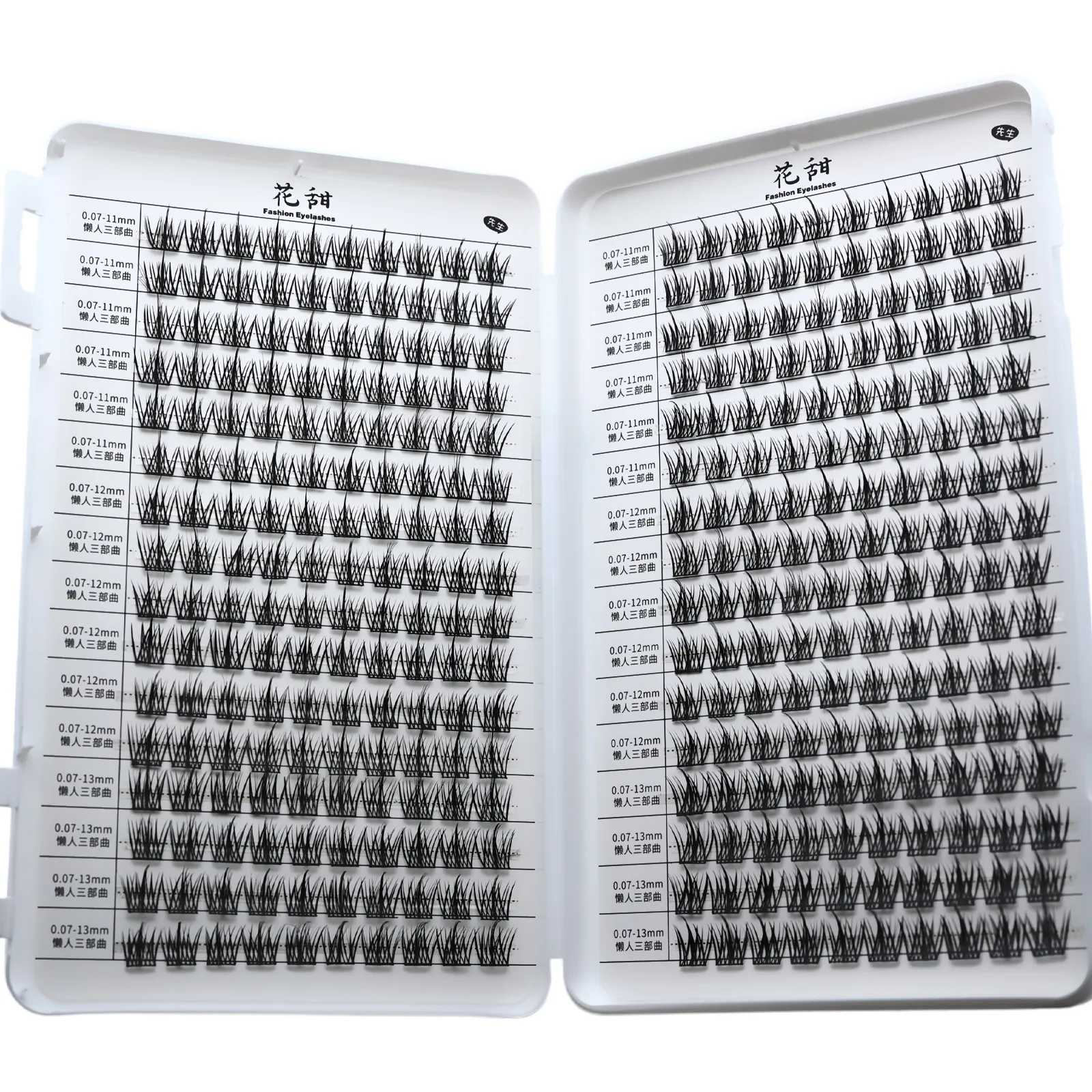 D Curl Cluster Eyelashes Mixed Length Individual False Lashes Natural Wispy Reusable DIY Lash Extensions For Home Eye Makeup