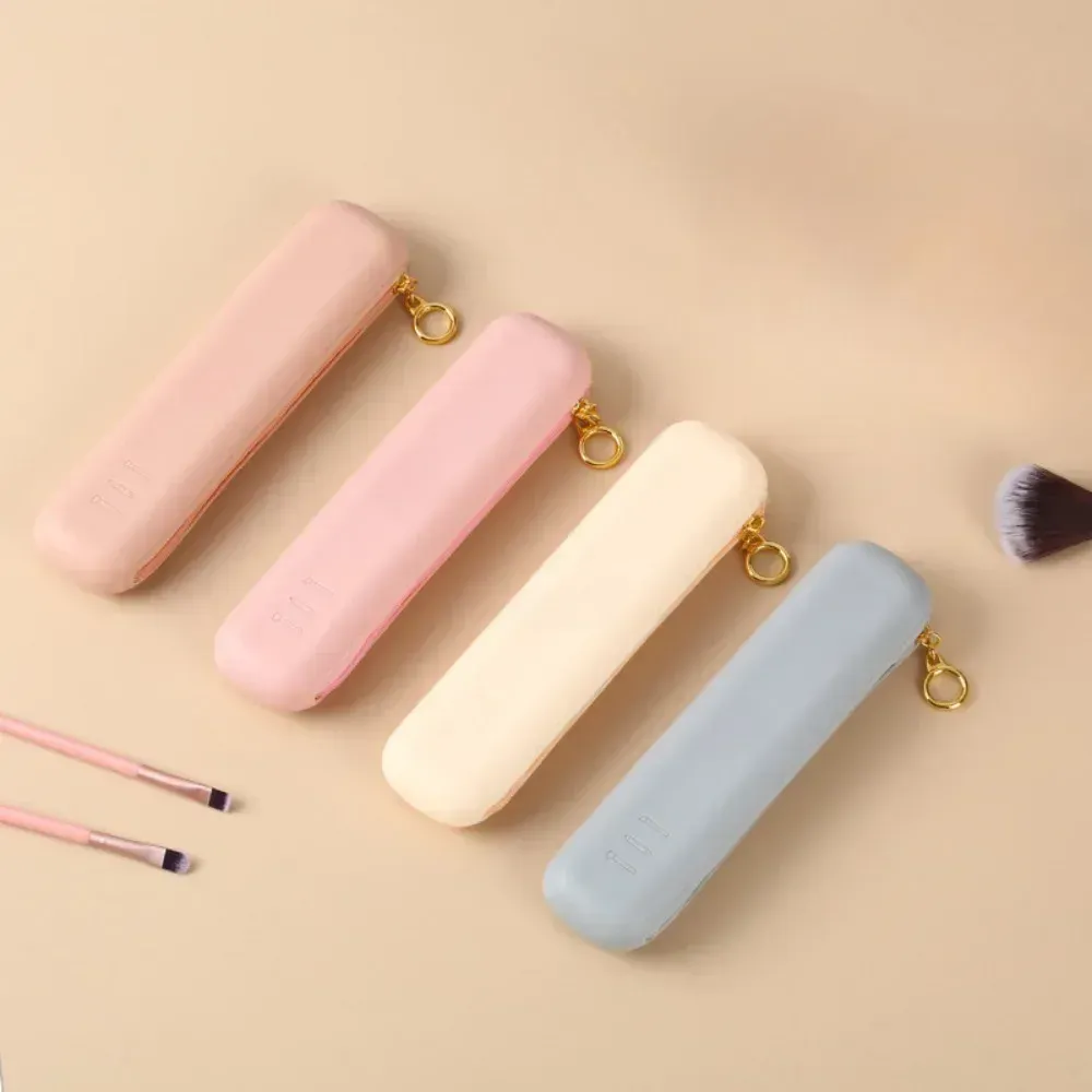 1pc silicone compõem escovas saco de armazenamento multi função viagem maquiagem escova titular portátil ferramenta cosmética organizadores caso com zíper