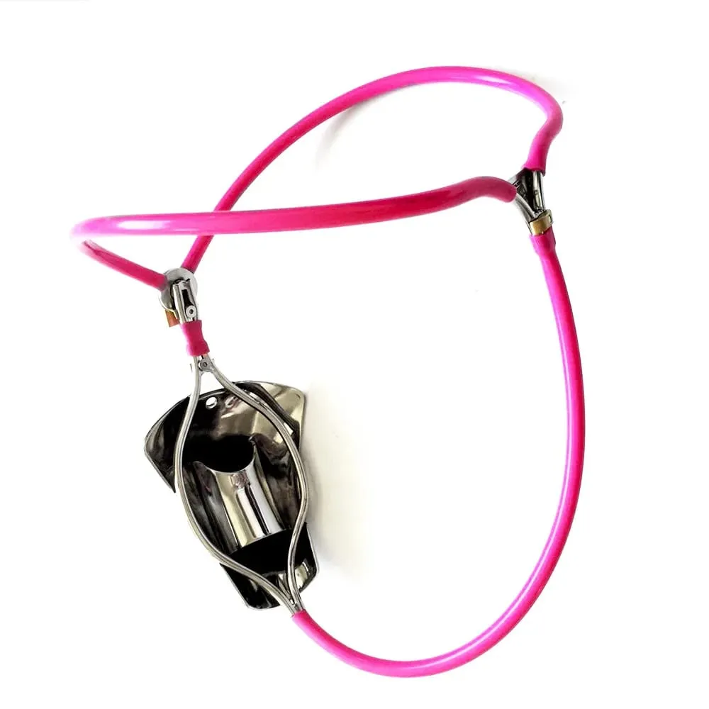 Men's red makeup invisible chastity belt chastity lock adult sex toy anti infidelity anti masturbation chastity lock — image 5