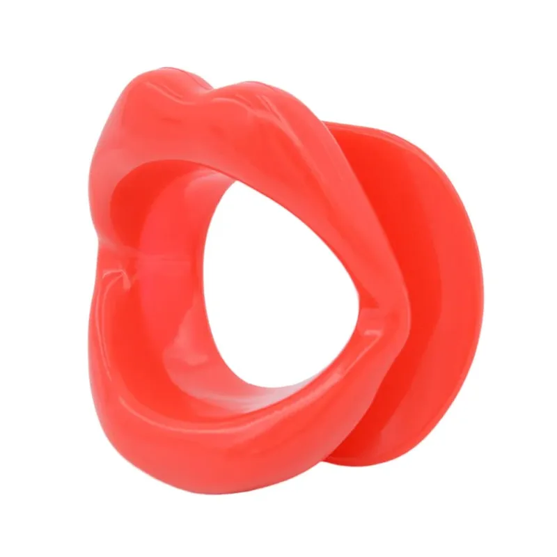 Silicone Oral Fixation Lips Ring Silicone O-Ring Open Mouth Gag for Couples Sex Toys BDSM Bondage Restraint Lips Shape 18+