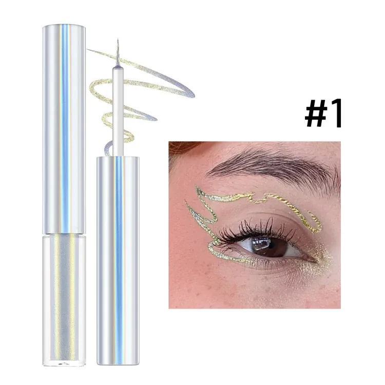 19 Colors Holographic Chameleon Liquid Eyeliner Metallic Glitter Color-Shifting Eye Liner Long Lasting Waterproof Eyes Makeup — image 9