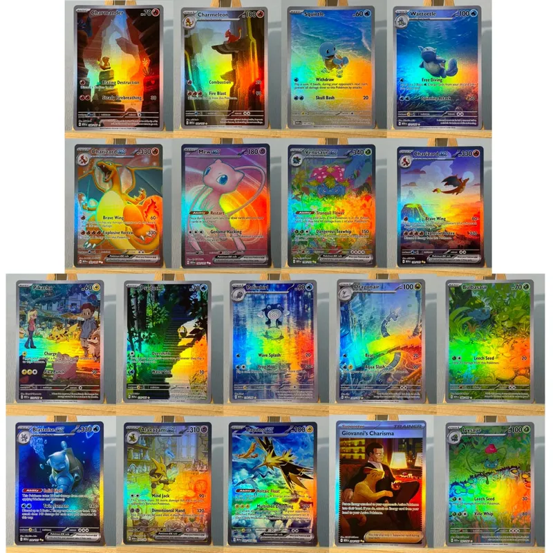 MEW PTCG13-003 Tcg proxy PKM Cards Charizard ex Bulbasaur Charmeleon Rare Collection Battle Toys Gifts for Hobbies home play — image 3