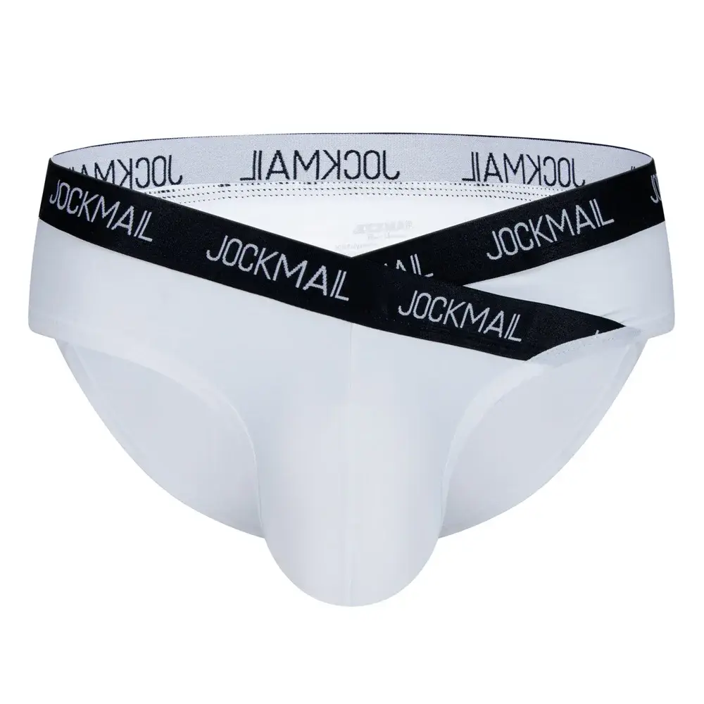 Jockmail Herren-Unterwäsche, niedrige Taille, sexy Brief, Sport, atmungsaktiv, Sommer-Eis-Seiden-Slip, große Tasche, Nylon, einfarbig, Mann-Höschen
