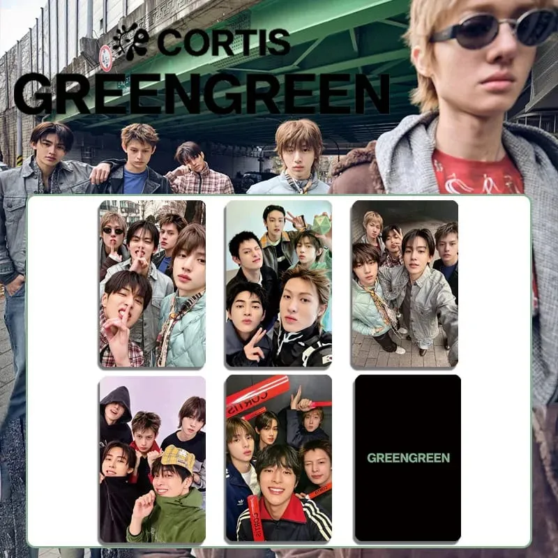 A 5Pcs/Set Idol Boy CORTIS New Album GREENGREEN Lomo Cards Postcards Martin James Juhoon Seonghyeon Keonho Fan Gifts Collection