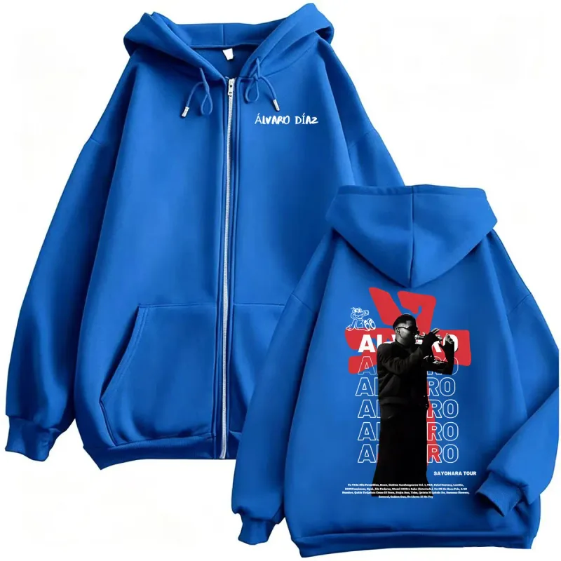 Omakase Alvaro Diaz Sayonara Tour Zipper Hoodies Men Women Harajuku Hip Hop Sweatshirts Jacket Coats Casual Fleece Zip Up Hoodie